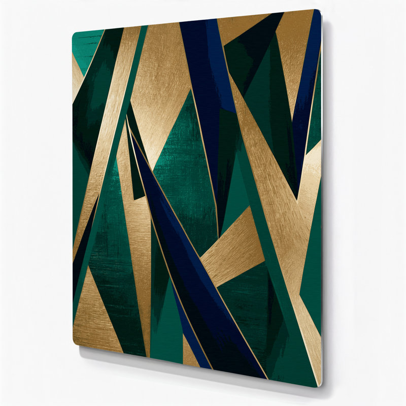 Abstract Shapes 36 Brown Metal Wall Art, 16" H x 20" W
