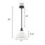 Luminaire suspendu en verre 1 lumière Nordquist-1764182045