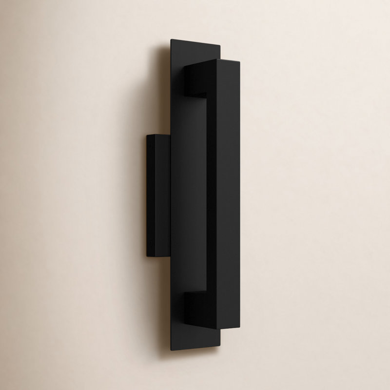 Catalina LED Outdoor Armed Sconce, Matte Black, 15" H