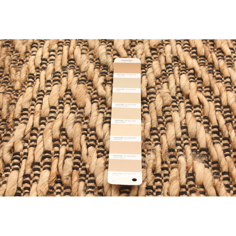Tapis brun clair en jute tissé à la main Mulvihill