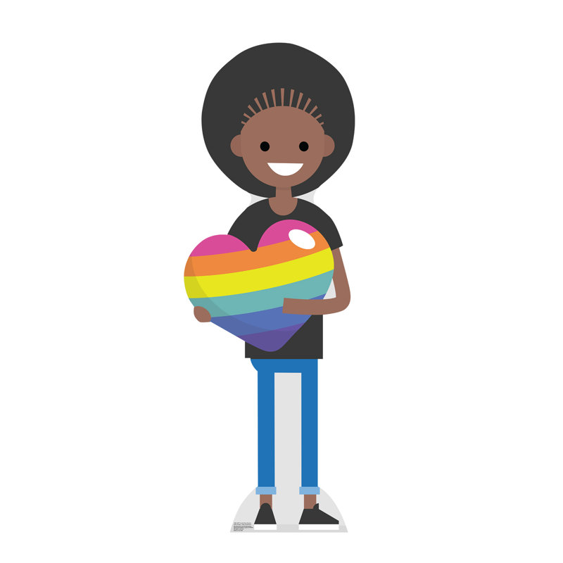 Caricature d'un orgueil féminin LGBT