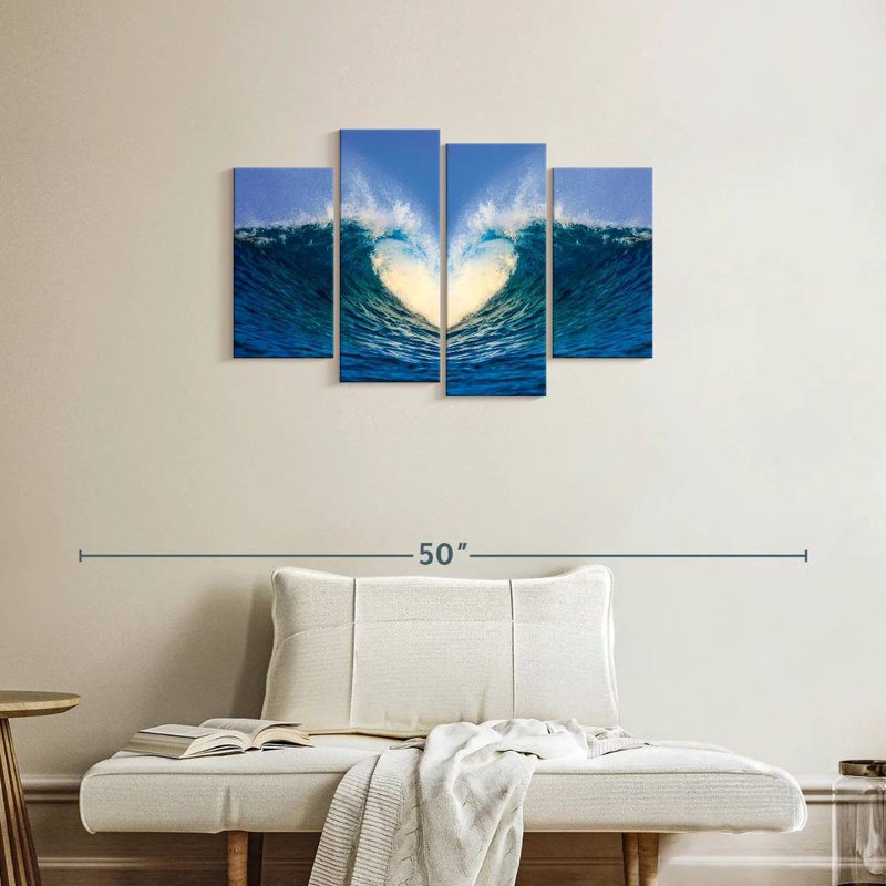 Gillard Heart Ocean Waves, H 22 po x l 36 po