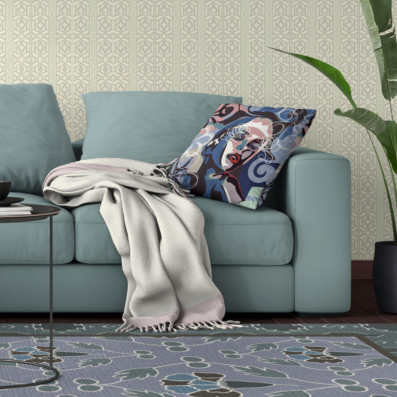 Outdoor Reversible Throw Pillow, 20" H x 20" W