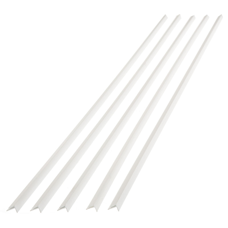 47 in Matte White PVC Outside Corner Trim (5-Pack)