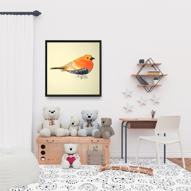 "Illustration d'un petit oiseau orange"