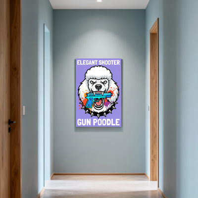 Animals Elegant Shooter Gun Poodle Pattern Print