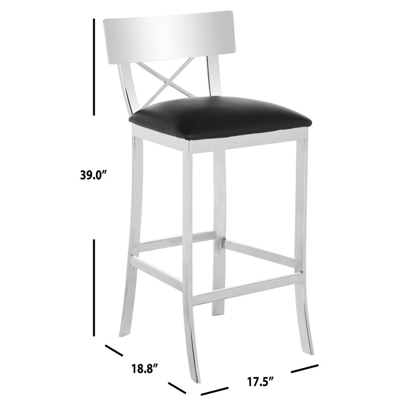 Bhavesh Counter & Bar Stool, Black, Bar Stool (30" Seat Height)