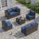 6-Person All-Weather Wicker Modular Patio Conversation Set with Cushions