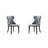 Reine Traditional Vegan Leather Upholstered Beech Wood Dining Side Chair in Pebble Gray
