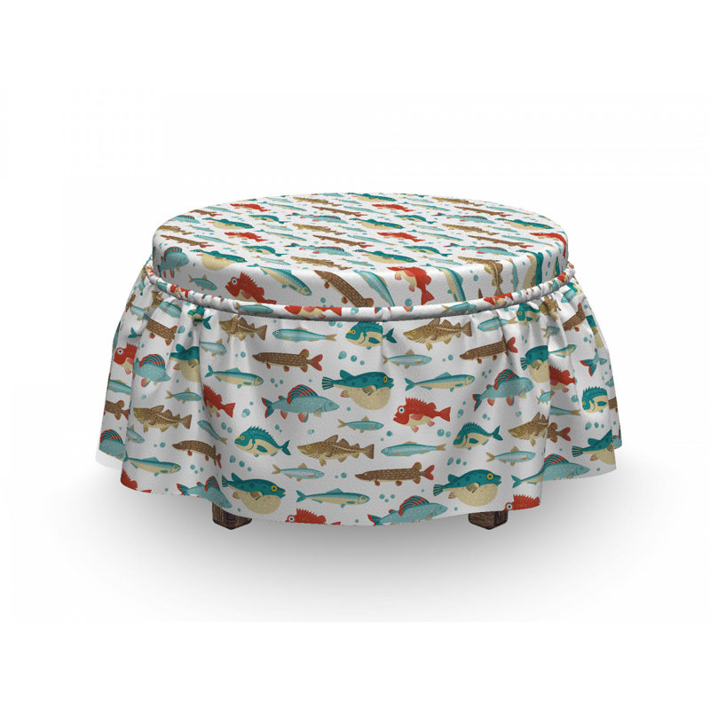 Housse pour repose-pieds ocean animal