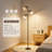 Modern Tree Floor Lamp With 3 Adjustable Rotating Heads, Tall Standing Pole Lamp For Living Room, Bedroom, Office, And Reading Corner, Includes LED Bulbs