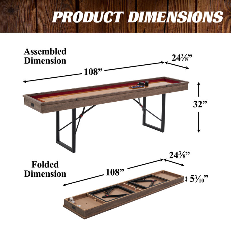 Barrington Ez Fold Shuffleboard Table