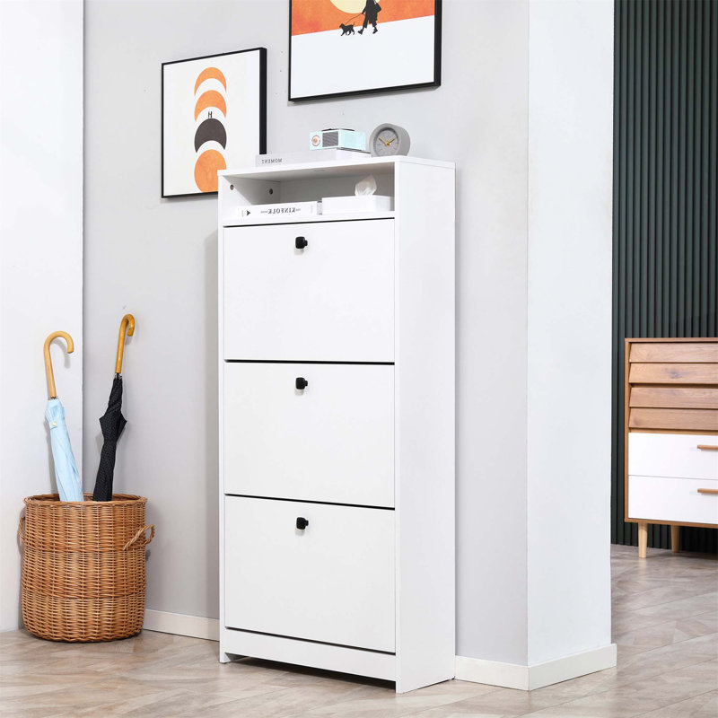 18 Pair Flip Down Shoe Storage