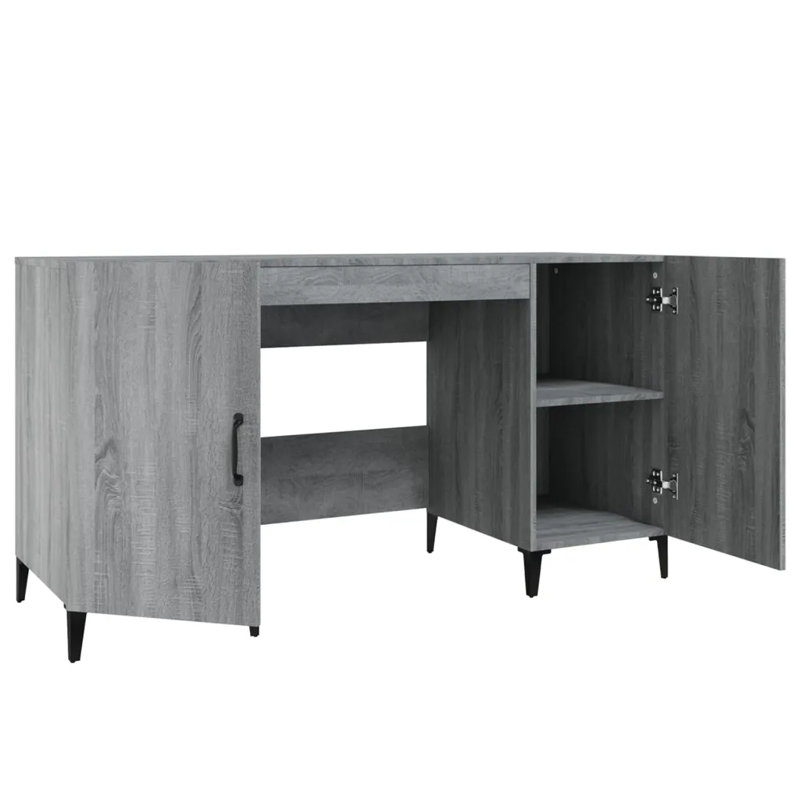 Korhan Computer Desk, Grey Sonoma