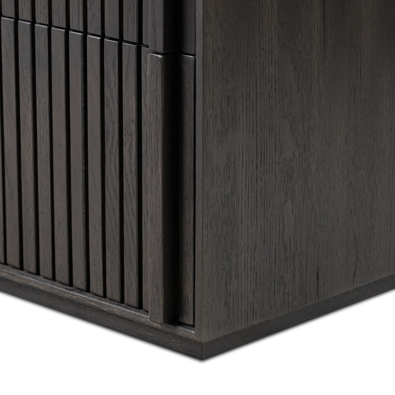 Jaxin 75'' W 6 - Drawer Dresser, Smoked Black