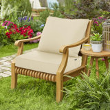 Coussin de chaise de salle à manger d'extérieur Ebern Designs