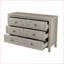 Ensemble de chambre à coucher pour grand lit, ferme 3 pièces avec tête de lit et amp; Station de recharge | Gris anthracite | Panneau de particules | Commodes doubles