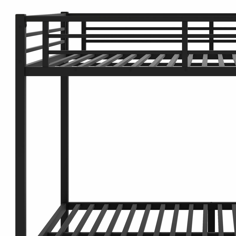 Metal Bunk Bed With Trundle, Full over Full