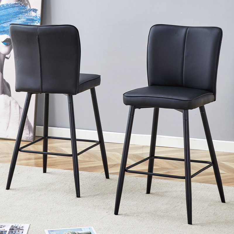 Chaises d'appoint modernes en métal noir, conception élégante pour les salons et les bars