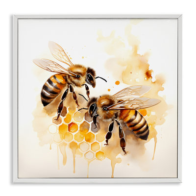 Paire d'abeilles parlées, estampe numérique par Petal Prints Design