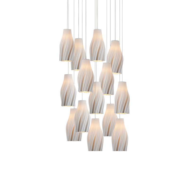 Luminaire suspendu rond à 15 lumières Posh