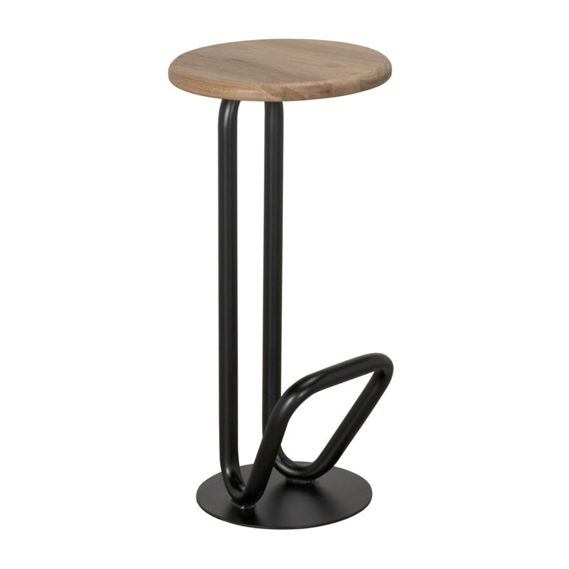 Tabouret de comptoir à crochet avec structure en métal, Tabouret de bar (siège d’une hauteur de 30 po)