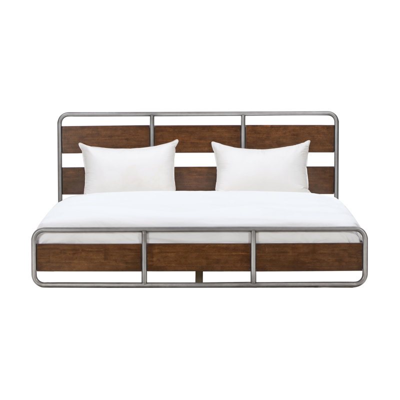 Cleota Metal Slat Bed, Queen