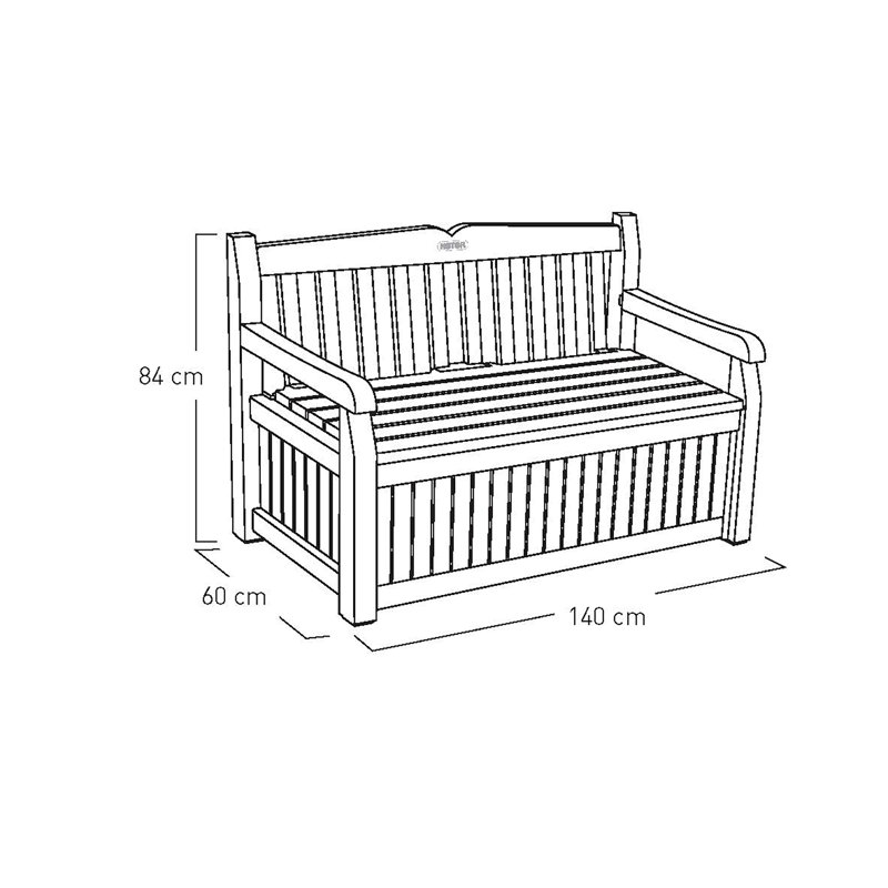 Keter Eden Bench Outdoor Storage Box, Grey