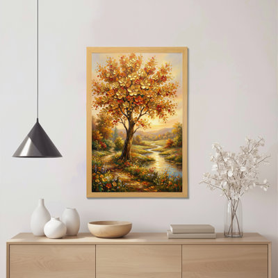 «Autumn Tree Landscape», reproduction de peinture à l'huile sur toile tendue