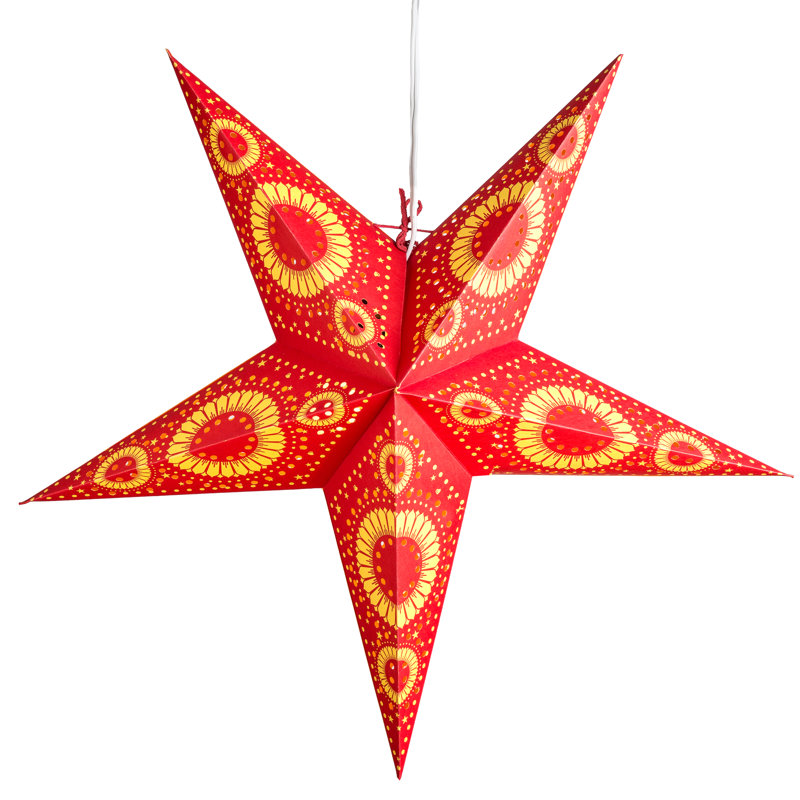 Éclairage pour étoile en papier tournesol, Rouge