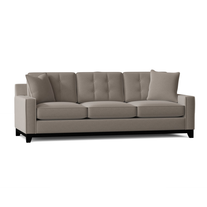 Carollton Upholstered 93'' Sofa, Gypsy Platinum Performance Microfiber