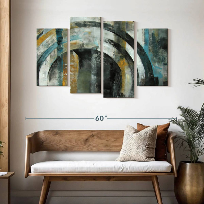 Avery Abstract Circle, 32" H x 52" W