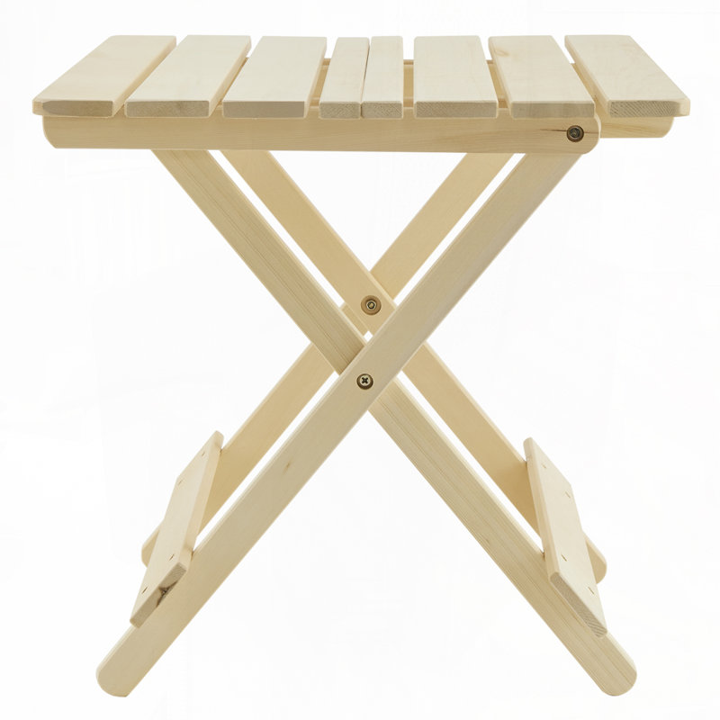 Foldable Outdoor Picnic Table, Natural Wood