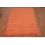 Élégant tapis orange de style Gabbeh 9 x 12 avec des bordures subtiles