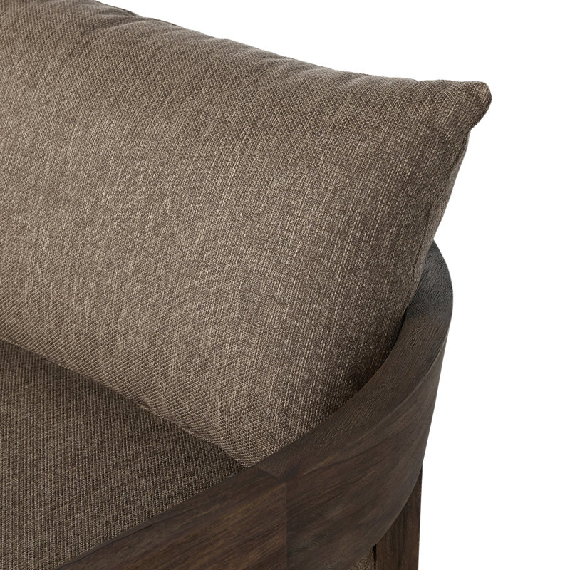 Jackson Outdoor Metal Swivel Chair-Bronze, Stained Saddle Brown, Ellor Brown