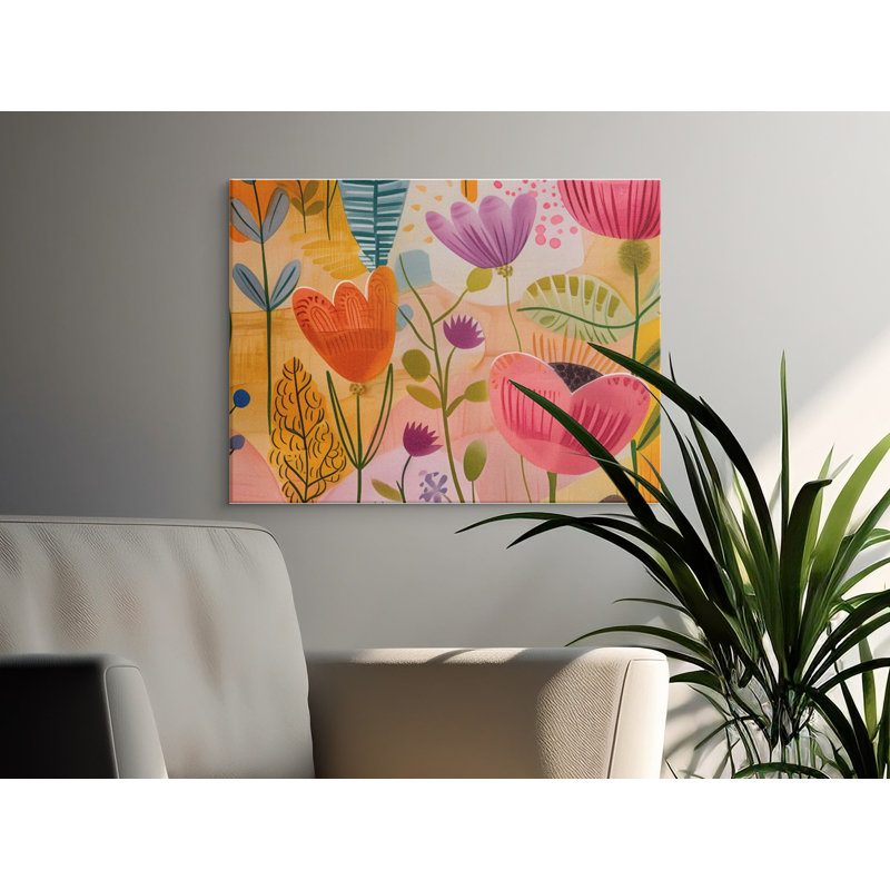 Floral Canvas Wall Art, Flower Wall Decor, Botanical Art Print, Home Decor, Abstract Flower Painting, Modern Wall Art, Floral Art