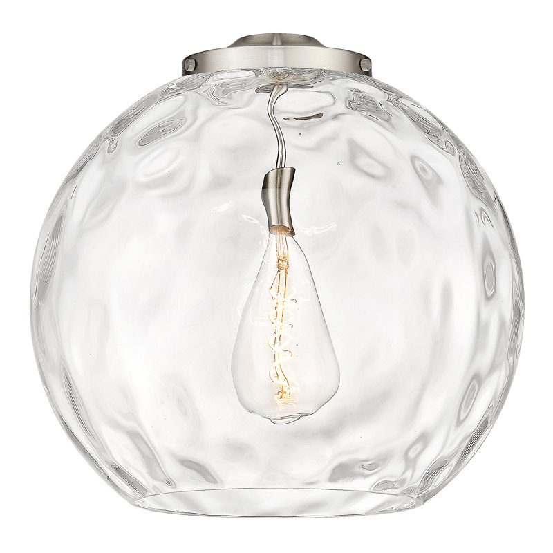 Luminaire suspendu sphère 3 lumières 3 lumières, Laiton brossé, H 19,5 po x l 17,88 po x P 17,88 po