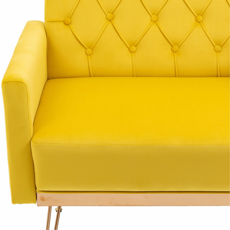 Fauteuil club de loisirs Witby 31,10 po, Velours jaune