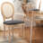 French-Style Farmhouse Dining Chair with Round Backrest-678961722-678961723