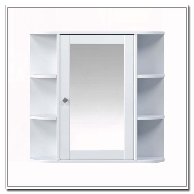 Bathroom Storage Cabinet, White-Wall Storage