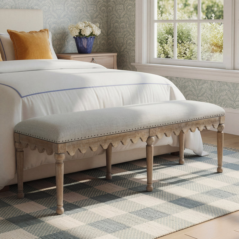 Levingston Linen Upholstered Bench
