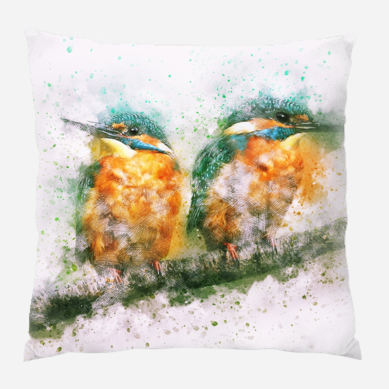 Coussin oiseau Wooley, Microsuède, Intérieur