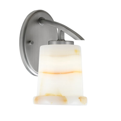 Sunnydale Downlight Wall Sconce, Graphite Finish, 5" Natural Stone Shade