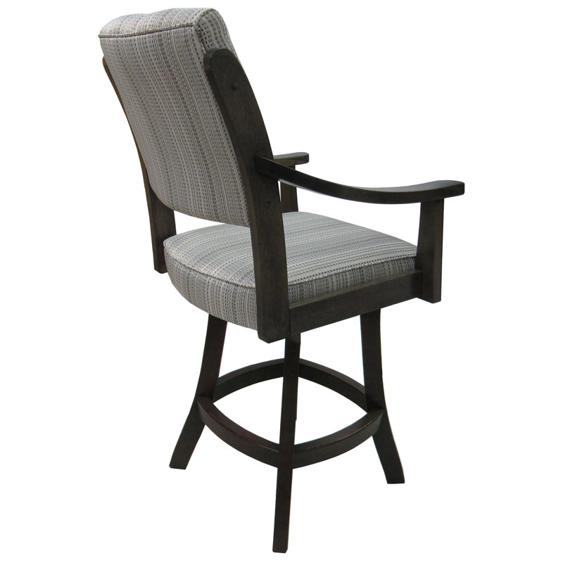 Tabouret de comptoir pivotant Irminger, Gris hiver, Plaisir naturel, Tabouret de comptoir (siège d'une hauteur de 26 p