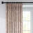 Bordeau Linen Damask Room Darkening Pinch Pleat Pocket Single Curtain Panel-62388032-62348996
