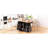 Rolling Kitchen Island With Adjustable Shelves & 47" Wide Top Panel 4 Door Shelves, Black-1173662986