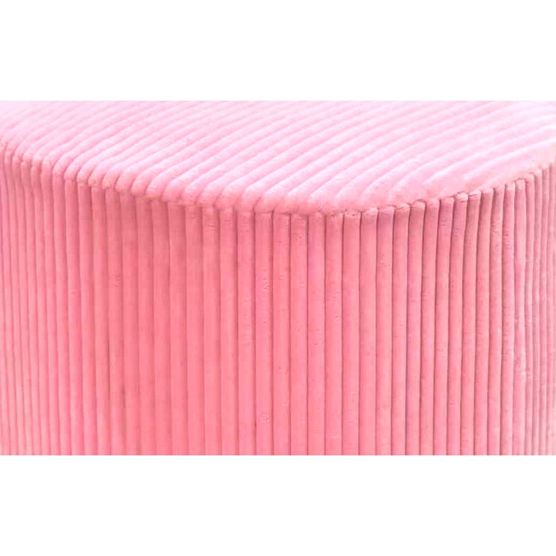 Repose-pieds plein Corduroy Upholstery, Rose