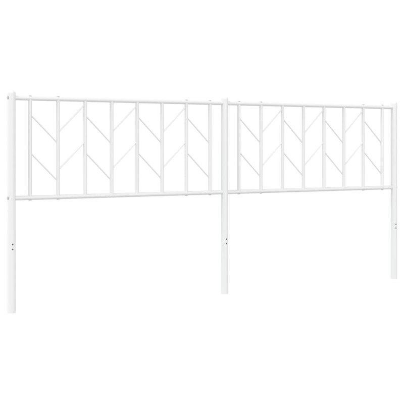 Vidaxl Metal Replace Headboard, White, Emperor - 200 x 200 cm