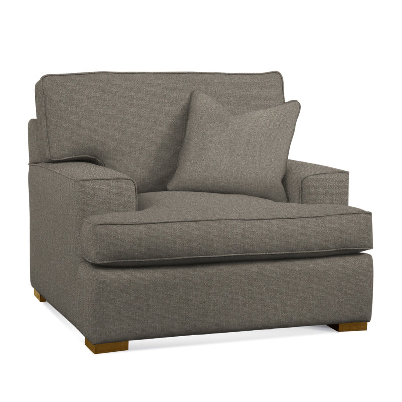 Bridgetown 44'' Wide Down Cushion Armchair, Havana Finish, Gray Sugar Performance; 0863-84
