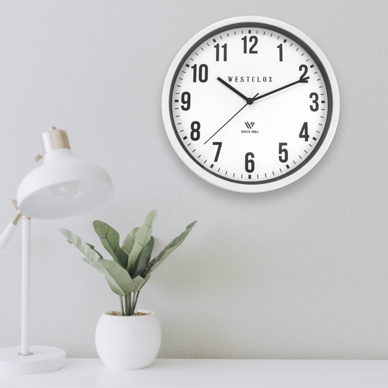 9" SIMPLE WHITE WALL CLOCK